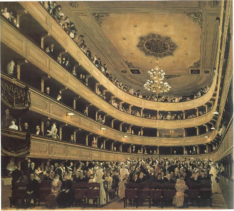 Gustav Klimt Zuschauerraum im Alten Burgtheater in Wien china oil painting image